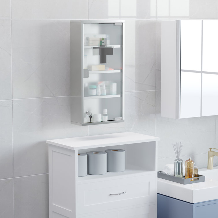 Metal bathroom deals wall cabinet